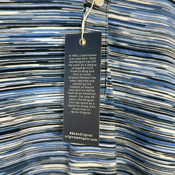 Original Penguin Blue Collared Short Sleeve Short Large NWT - Picture 4 of 7